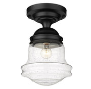 Vaughn 1 Light 10.5" Flush Mount in Matte Black