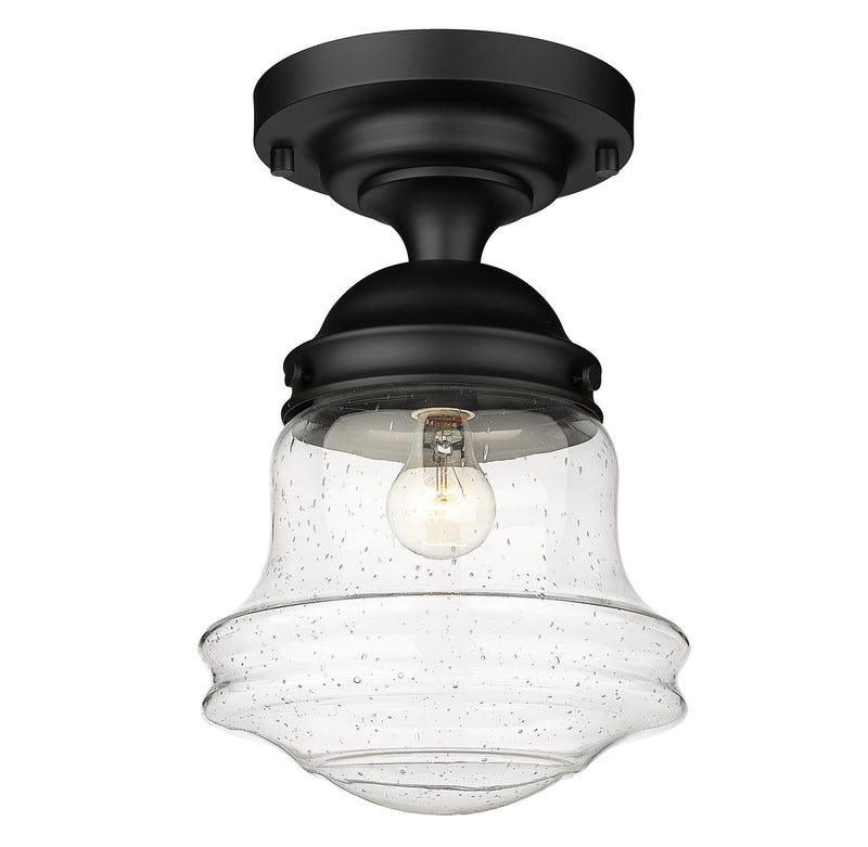 Vaughn 1 Light 10.5" Flush Mount in Matte Black