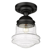 Vaughn 1 Light 10.5" Flush Mount in Matte Black