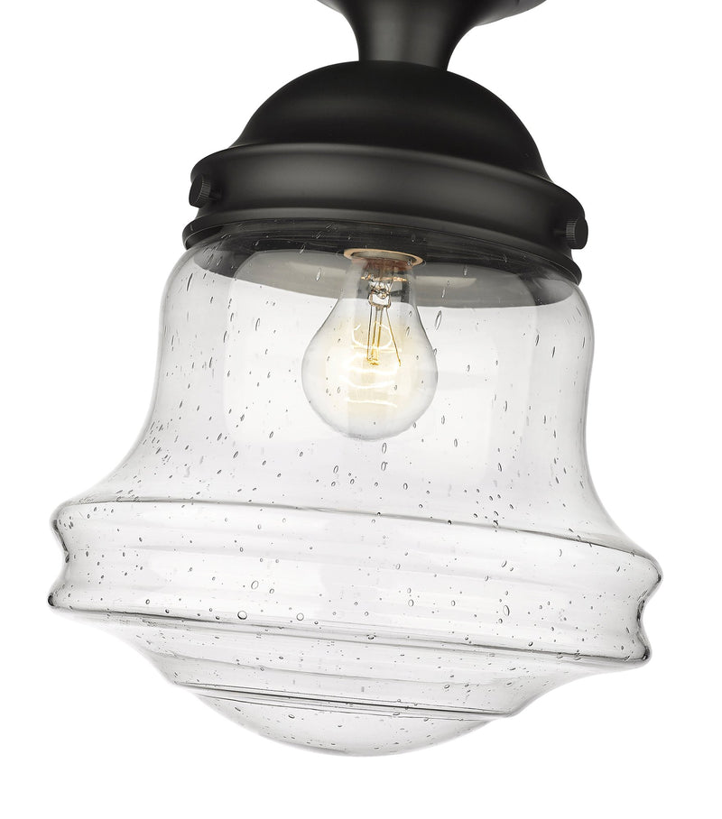 Vaughn 1 Light 10.5" Flush Mount in Matte Black