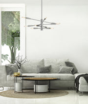 Ascension 10 Light 23.25" Chandelier in Chrome in a room setting