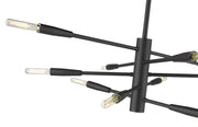 Ascension 10 Light 23.25" Chandelier in Matte Black