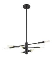 Ascension 8 Light 16" Chandelier in Matte Black