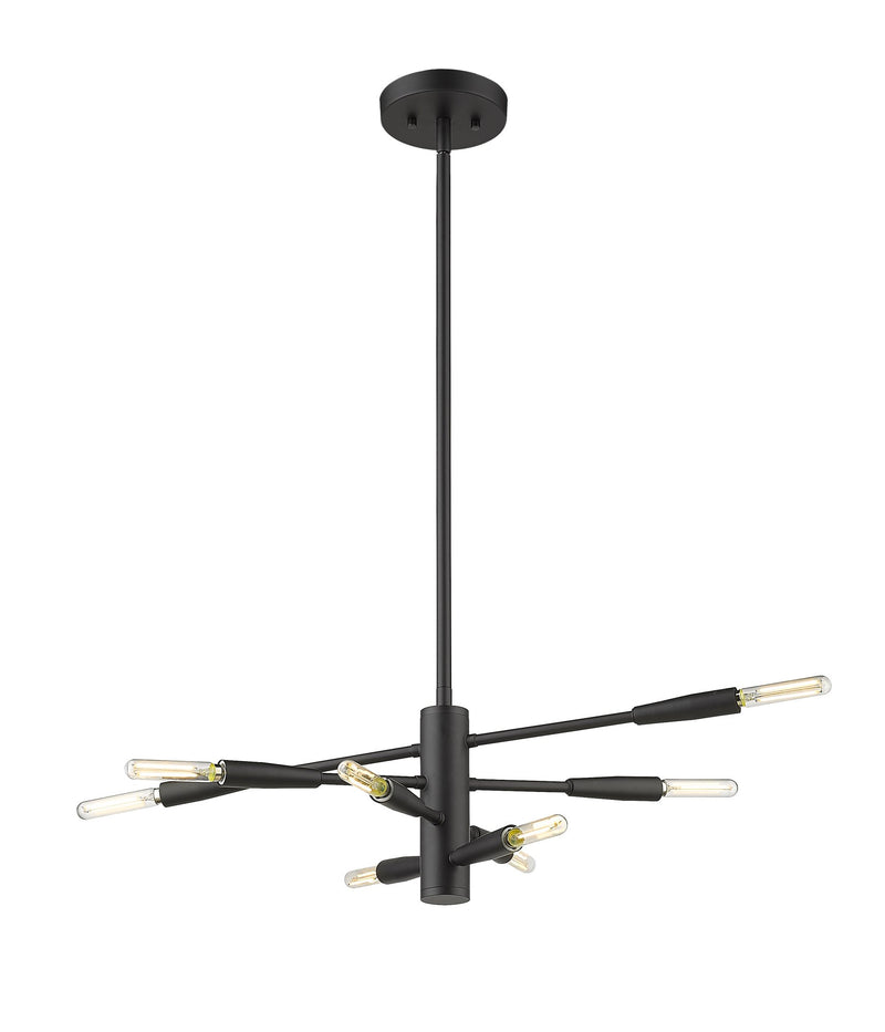 Ascension 8 Light 16" Chandelier in Matte Black