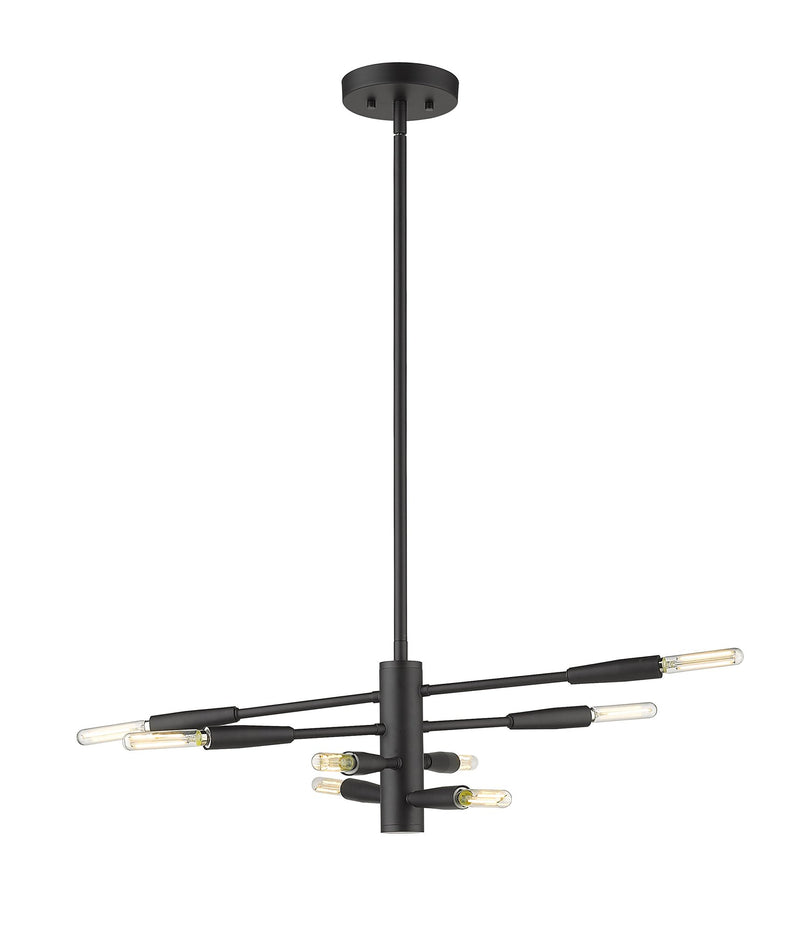 Ascension 8 Light 16" Chandelier in Matte Black