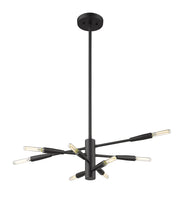 Ascension 8 Light 16" Chandelier in Matte Black