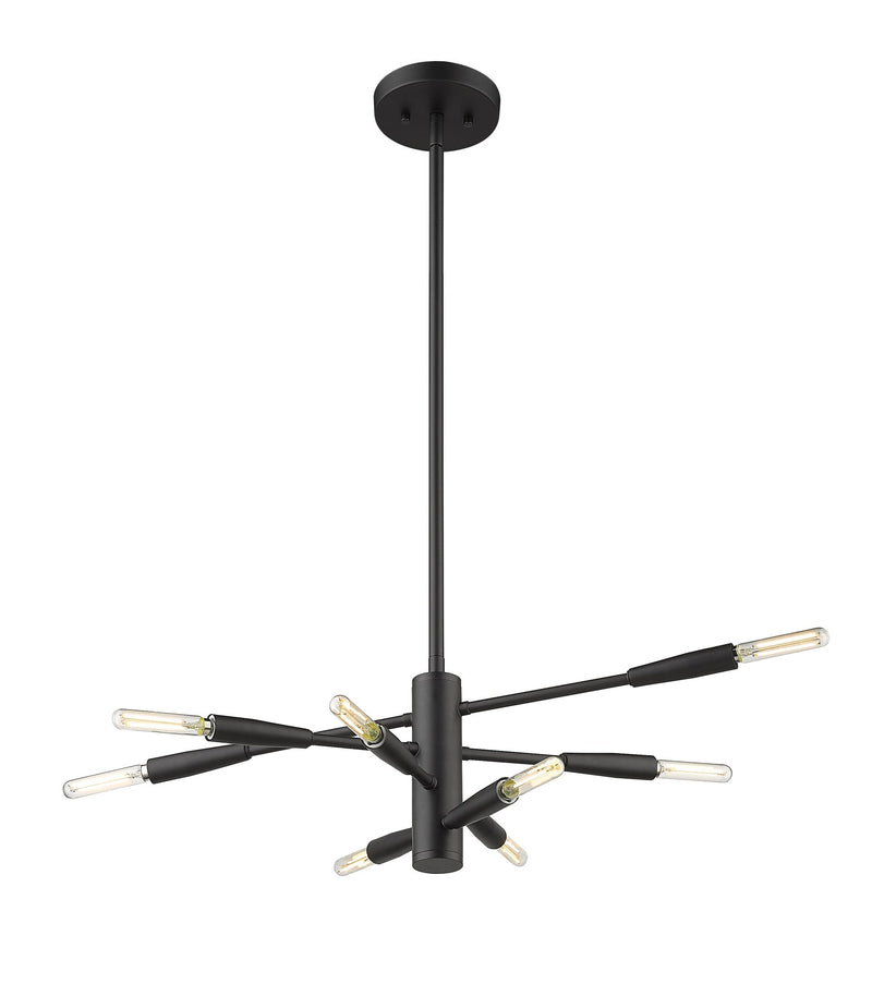 Ascension 8 Light 16" Chandelier in Matte Black