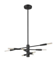 Ascension 8 Light 16" Chandelier in Matte Black
