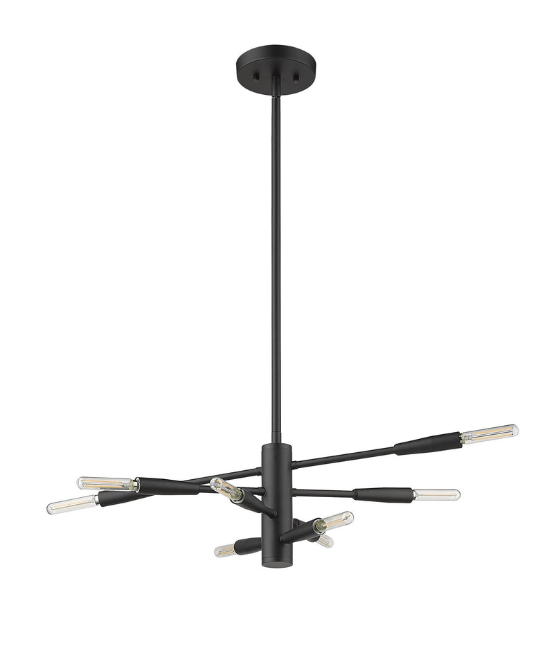 Ascension 8 Light 16" Chandelier in Matte Black