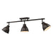 Duncan Semi-Flush Track Light in Rubbed Bronze with Rubbed Bronze Shades