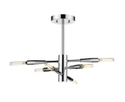 Ascension 6 Light 12.5" Semi Flush Mount in Chrome
