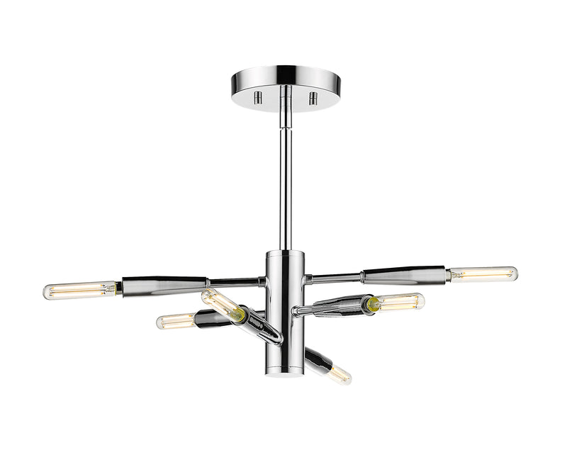 Ascension 6 Light 12.5" Semi Flush Mount in Chrome