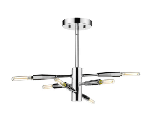 Ascension 6 Light 12.5" Semi Flush Mount in Chrome
