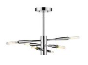 Ascension 6 Light 12.5" Semi Flush Mount in Chrome