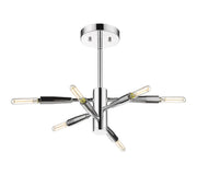 Ascension 6 Light 12.5" Semi Flush Mount in Chrome