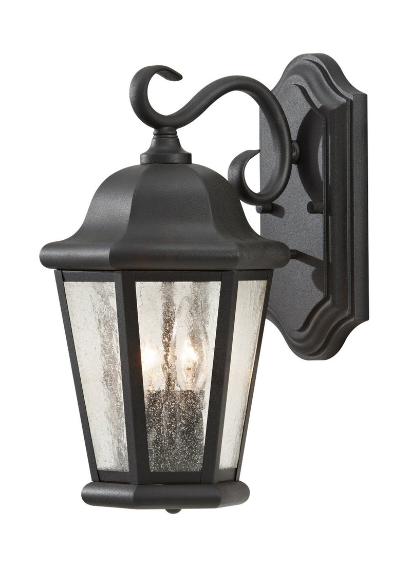 Martinsville 2-Light Outdoor Wall Lantern in Black