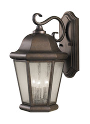 Martinsville 3-Light Outdoor Wall Lantern in Corinthian Bronze