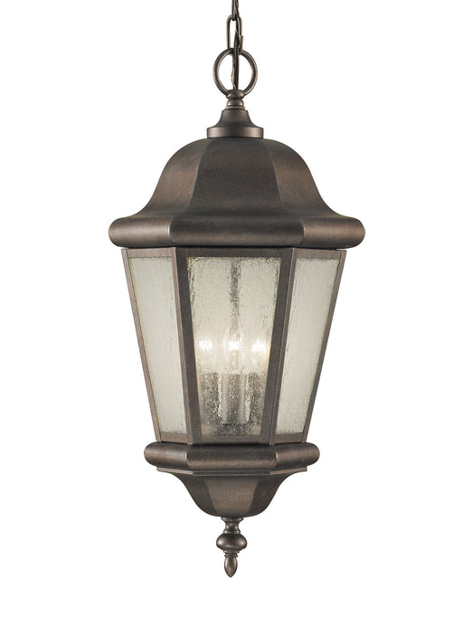 Martinsville Three Light Outdoor Pendant in Corinthian Bronze