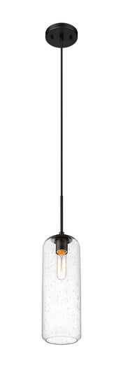 Monty 1 Light 5.25" Pendant, 22" Tall in Matte Black