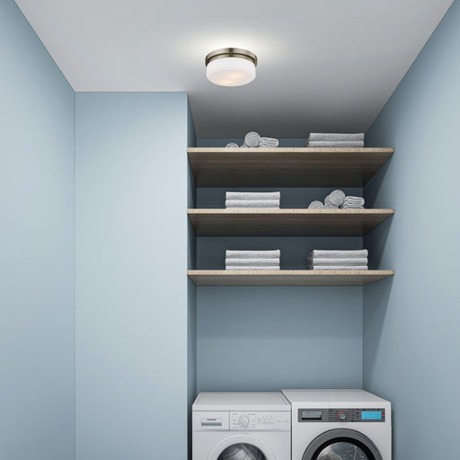 Stratus 2-Light 8" Flush Mount in Brushed Nickel