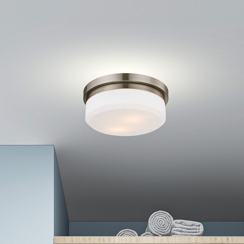 Stratus 2-Light 8" Flush Mount in Brushed Nickel