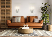 Beau 2 Light 8" Wall Sconce in Brushed Nickel in a room setting