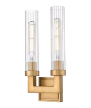 Beau 2 Light 8" Wall Sconce in Rubbed Brass