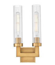 Beau 2 Light 8" Wall Sconce in Rubbed Brass