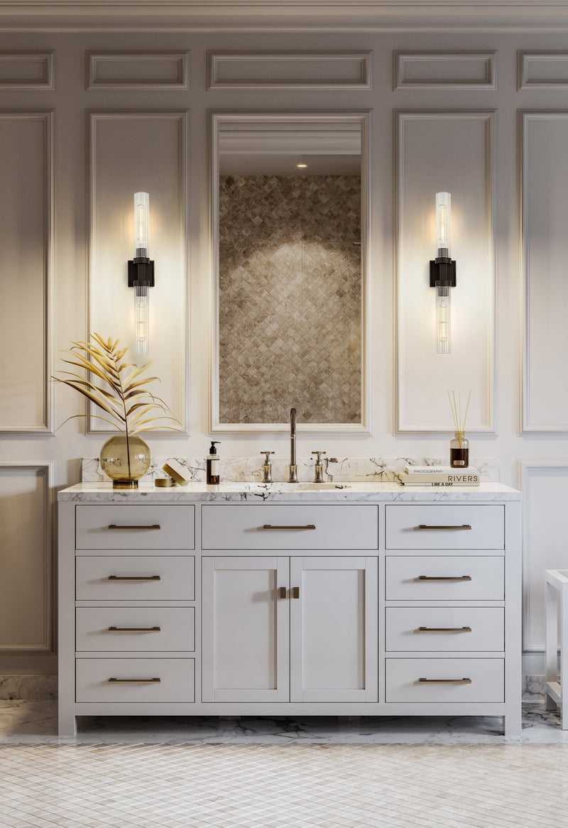 Beau 2 Light 4.5" Wall Sconce in Bronze in a room setting