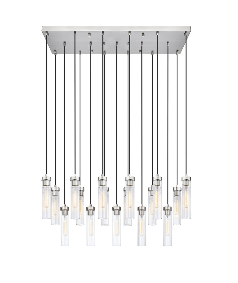 Beau 17 Light 42" Linear Pendant in Brushed Nickel