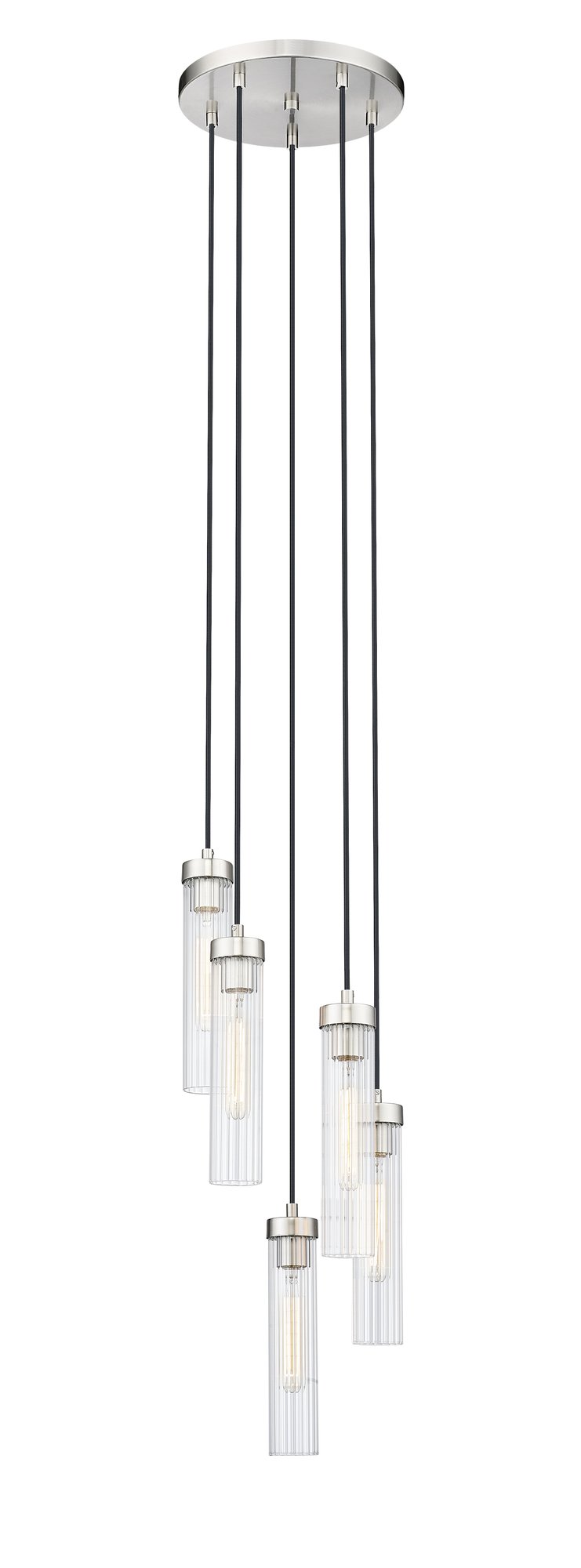 Beau 5 Light 12" Pendant in Brushed Nickel
