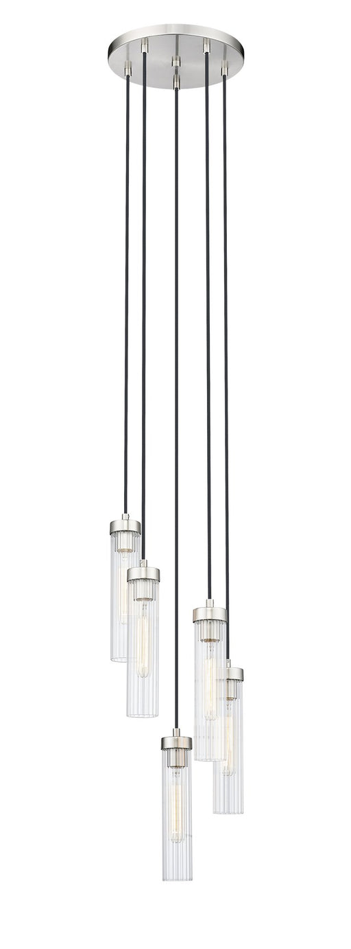 Beau 5 Light 12" Pendant in Brushed Nickel
