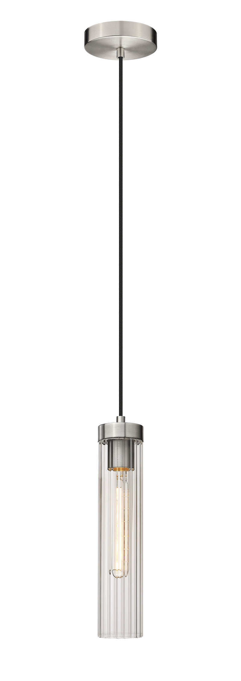 Beau 1 Light 4.75" Pendant, Cord Mount in Brushed Nickel
