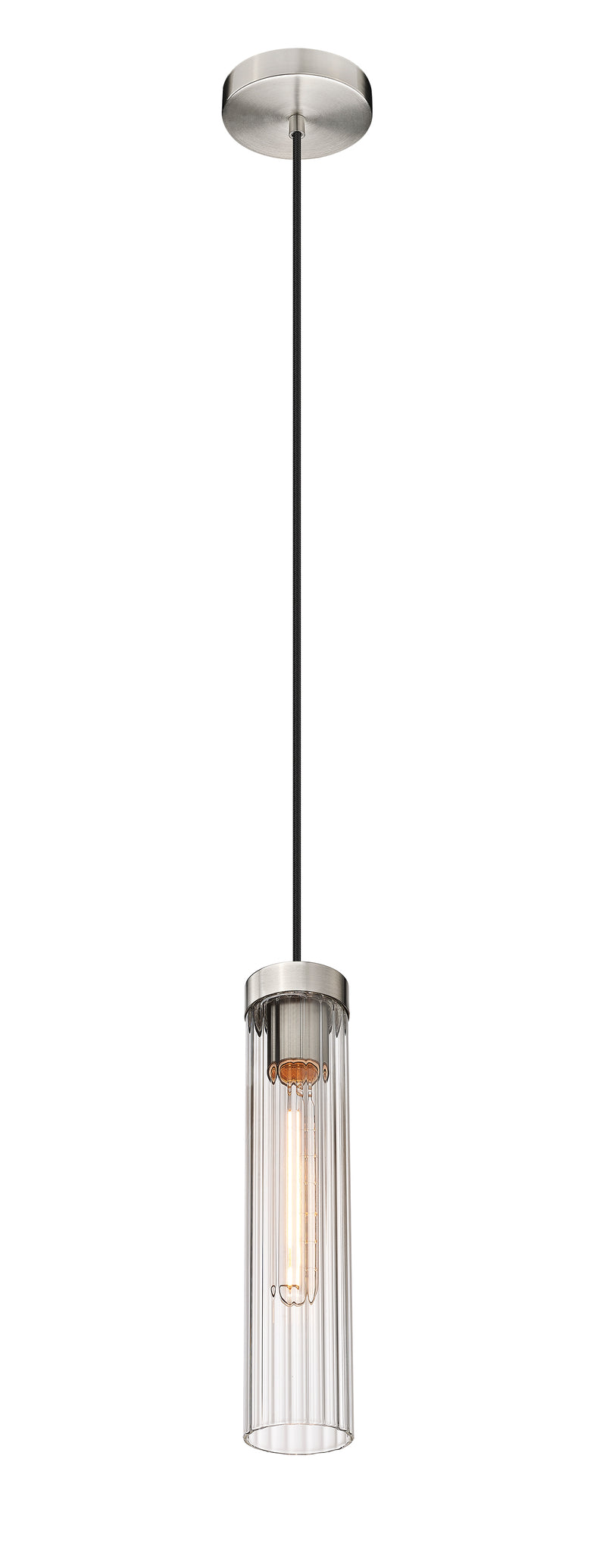 Beau 1 Light 4.75" Pendant, Cord Mount in Brushed Nickel