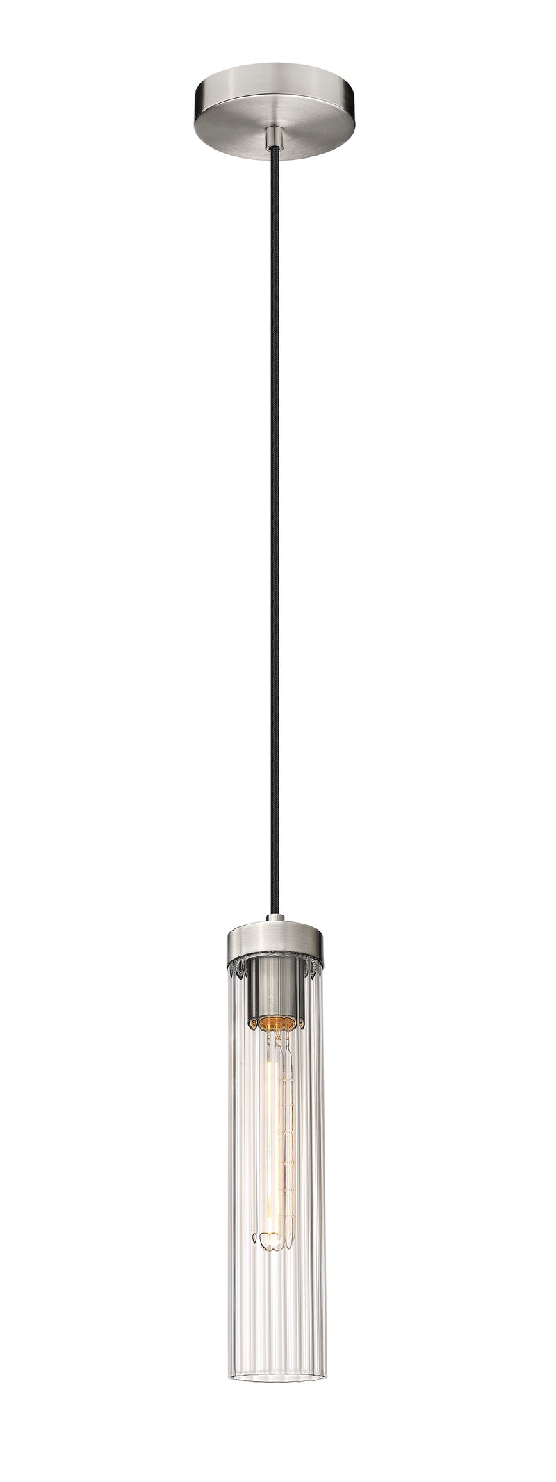 Beau 1 Light 4.75" Pendant, Cord Mount in Brushed Nickel