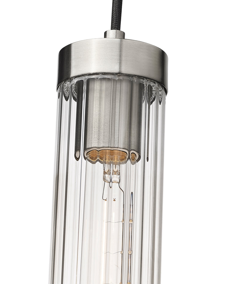 Beau 1 Light 4.75" Pendant, Cord Mount in Brushed Nickel