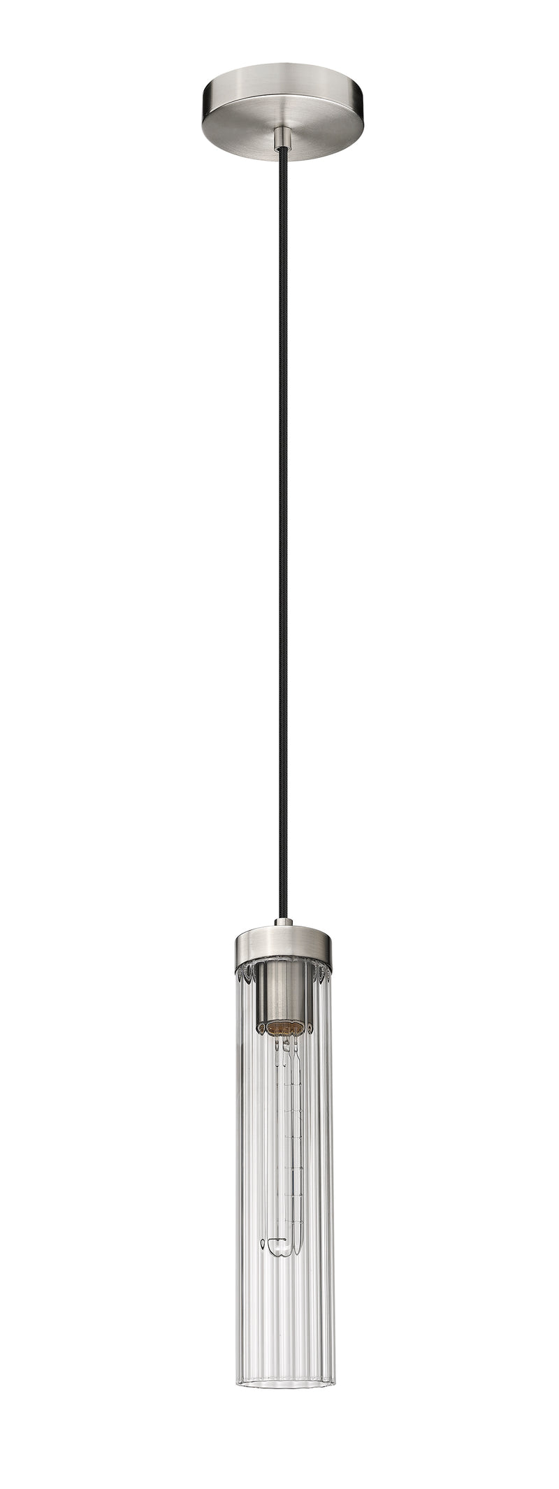 Beau 1 Light 4.75" Pendant, Cord Mount in Brushed Nickel