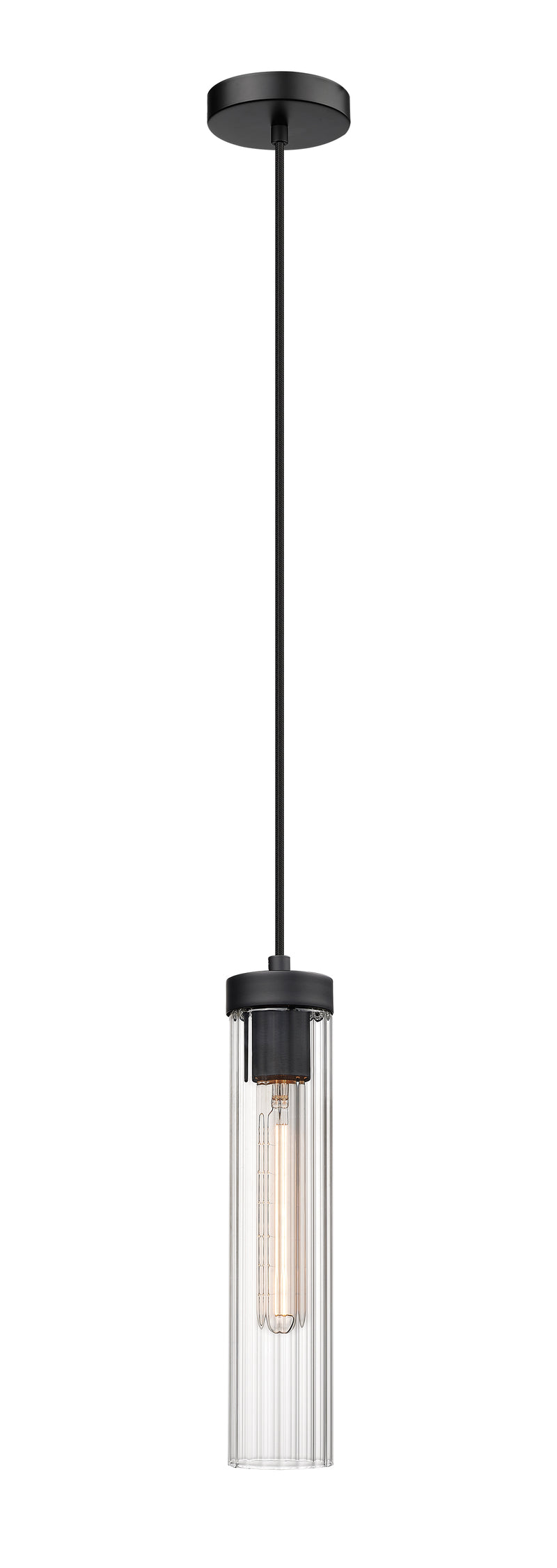 Beau 1 Light 4.75" Pendant, Cord Mount in Matte Black