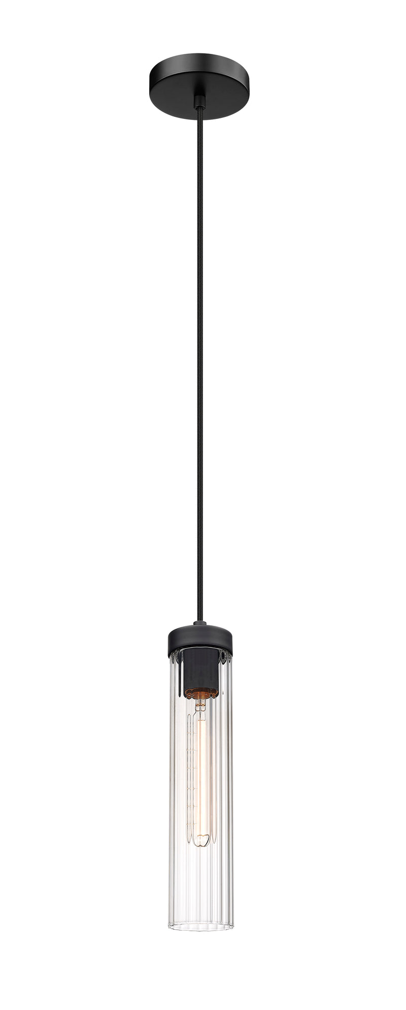 Beau 1 Light 4.75" Pendant, Cord Mount in Matte Black