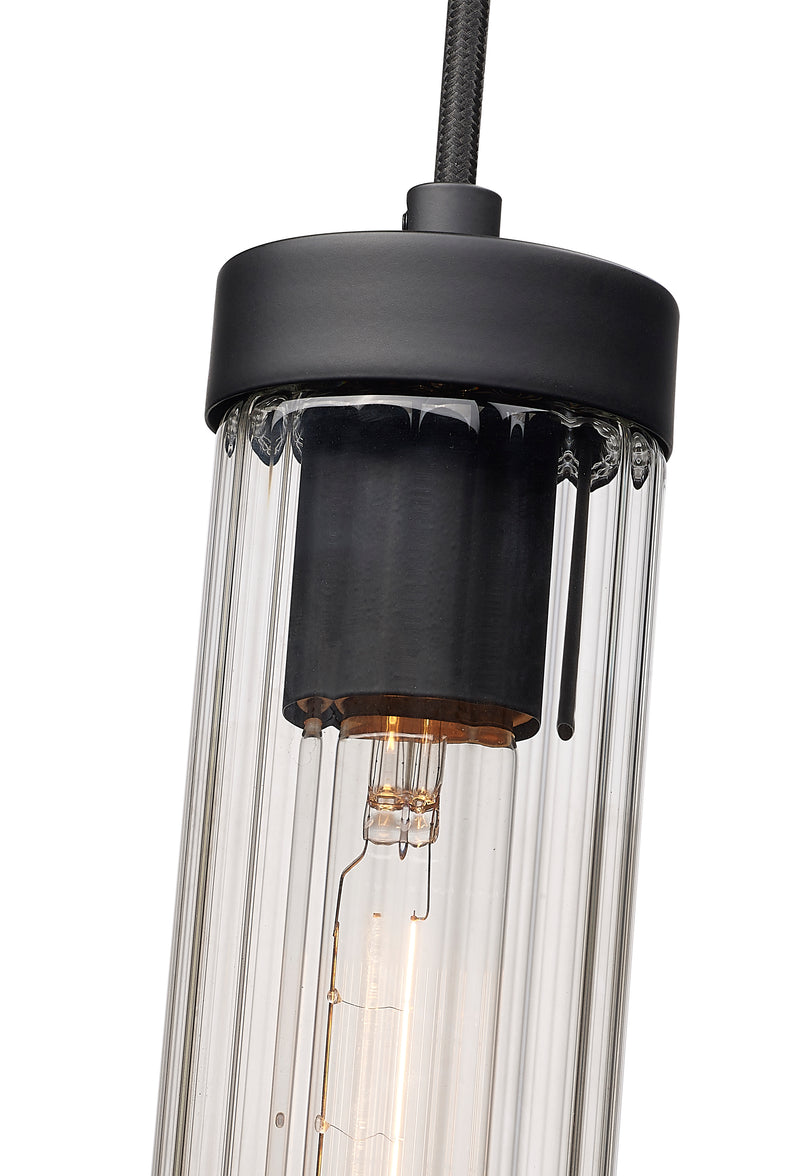 Beau 1 Light 4.75" Pendant, Cord Mount in Matte Black