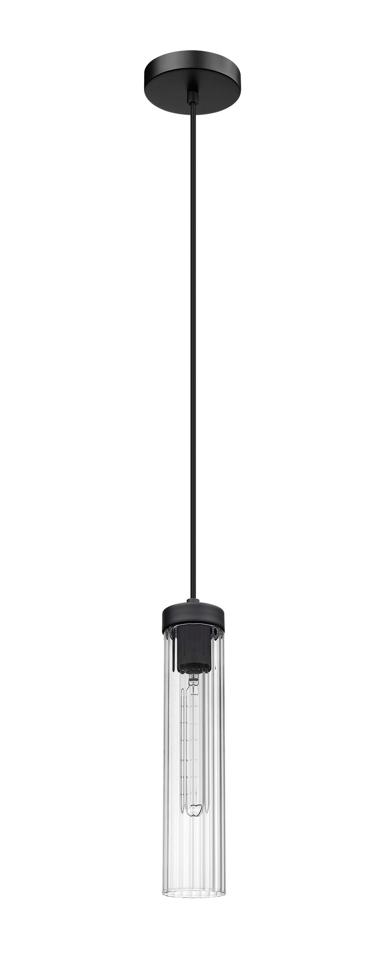 Beau 1 Light 4.75" Pendant, Cord Mount in Matte Black