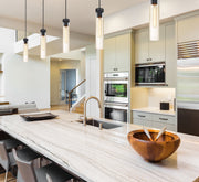 Beau 1 Light 4.75" Pendant, Cord Mount in Matte Black in a room setting