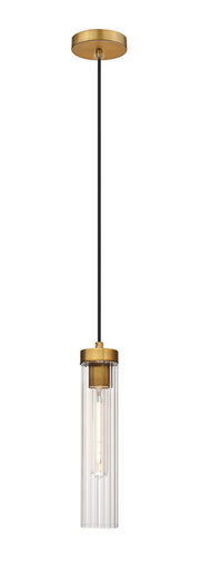 Beau 1 Light 4.75" Pendant, Cord Mount in Rubbed Brass