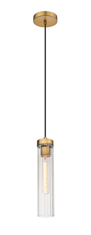 Beau 1 Light 4.75" Pendant, Cord Mount in Rubbed Brass
