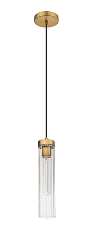 Beau 1 Light 4.75" Pendant, Cord Mount in Rubbed Brass