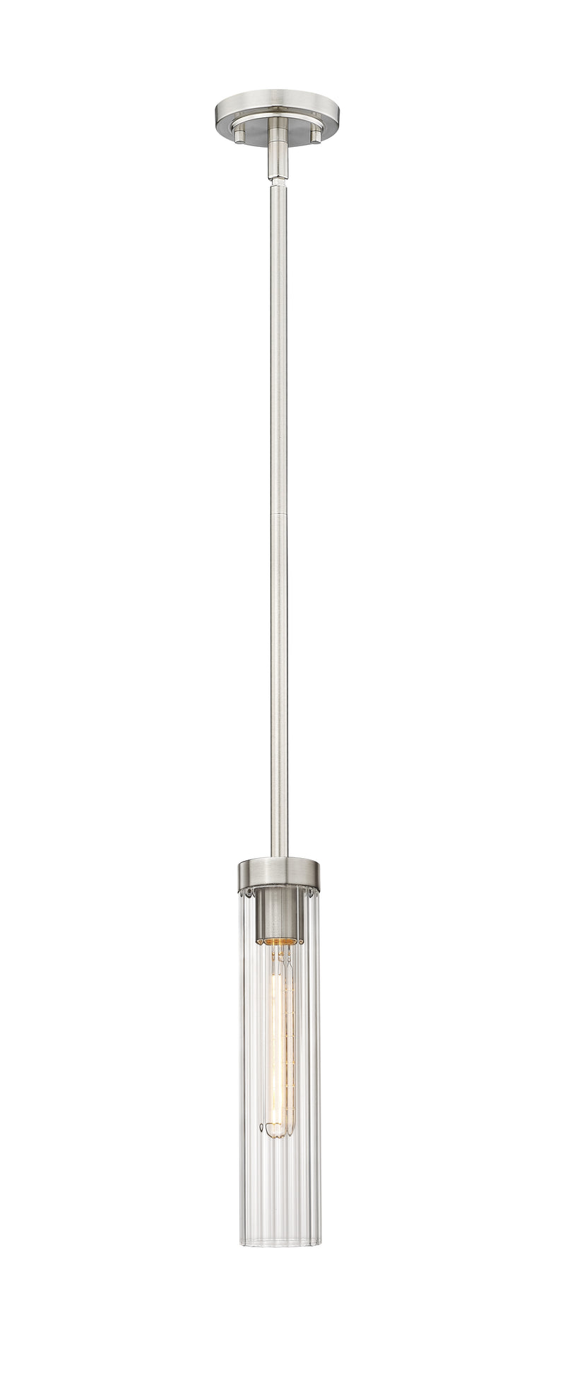 Beau 1 Light 4.75" Pendant, Rod Mount in Brushed Nickel