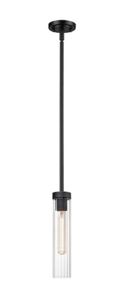 Beau 1 Light 4.75" Pendant, Rod Mount in Matte Black