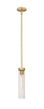 Beau 1 Light 4.75" Pendant, Rod Mount in Rubbed Brass