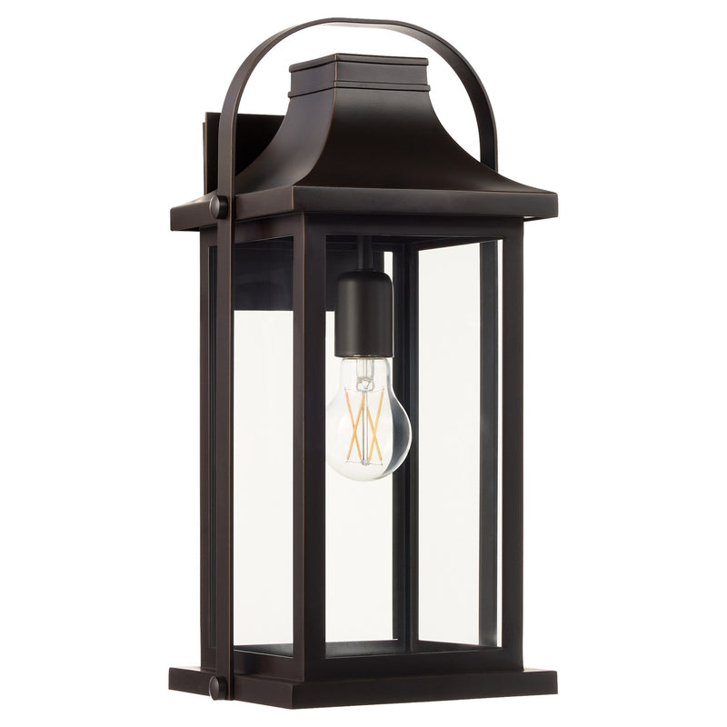 Downey 17" 1 Light Outdoor Wall Lantern in Bronze