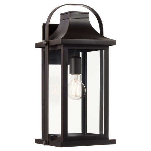 Downey 17" 1 Light Outdoor Wall Lantern in Bronze